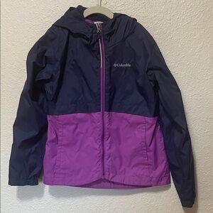 Columbia Kids' Windbreaker In Dark Blue & Magenta. Very Good Condition. Size M.